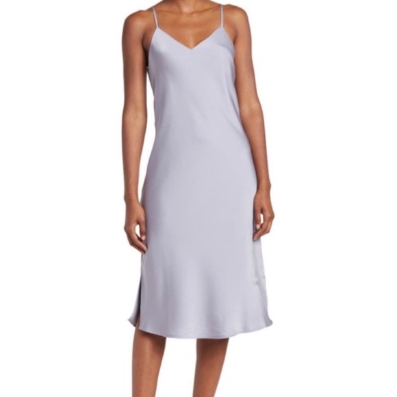 Sam Edelman V-Neck‎ Smoke Gray Cami Dress Size 10 NWOT - Picture 1 of 6